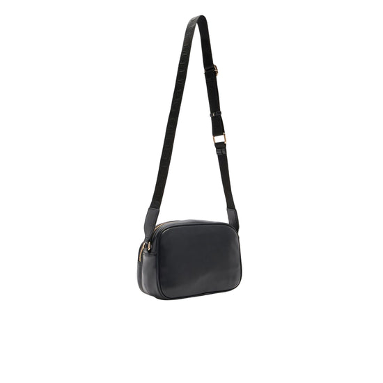 Borsa Donna a tracolla media con tasca davanti Nero retro