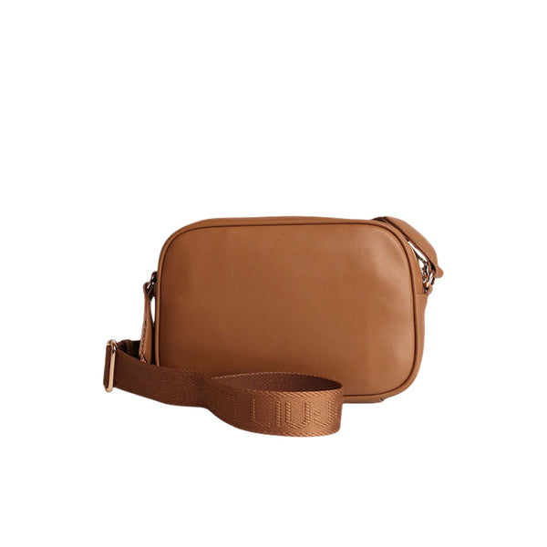 Borsa Donna a tracolla media con tasca davanti Marrone retro