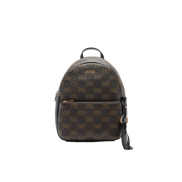 Zaino medio Donna nero con logo all over