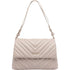 Borsa hobo media a tracolla matelassé Beige