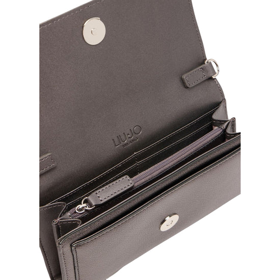 Portafoglio Donna con catena dorata color Grigio interno