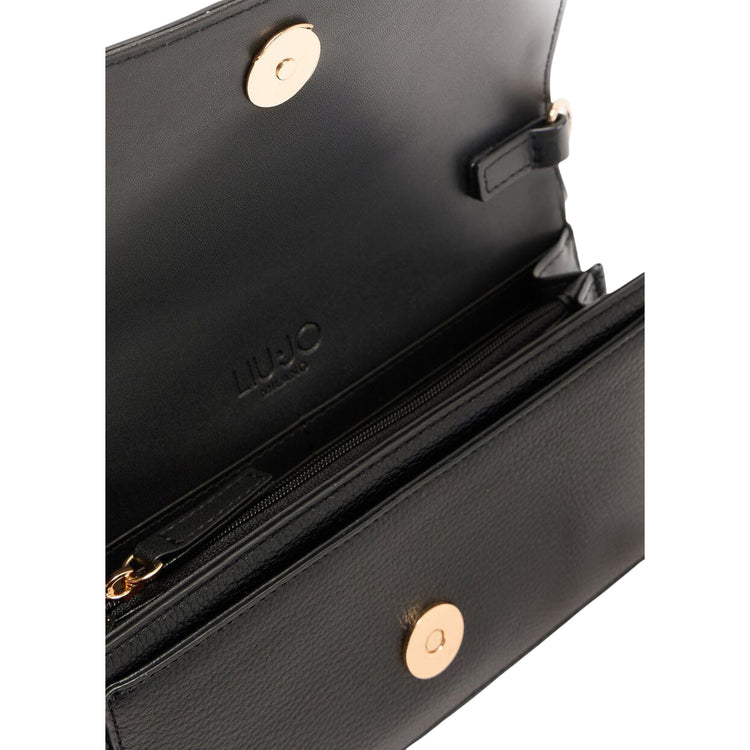 Portafoglio Donna Nero con catena dorata interno