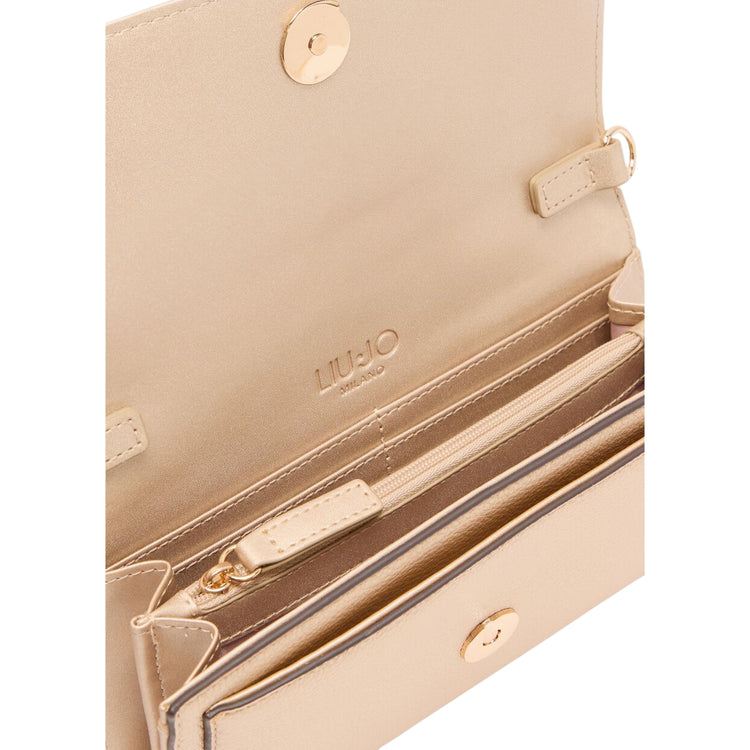 Portafoglio Donna con catena dorata color Oro interno