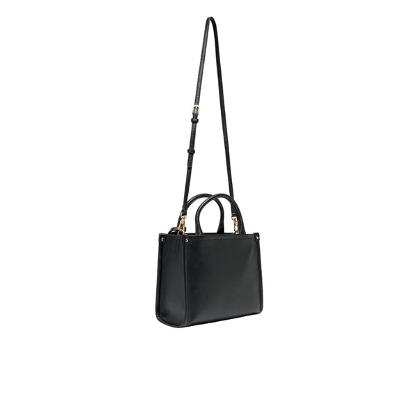 Borsa Donna piccola a mano con charm Nero retro con tracolla