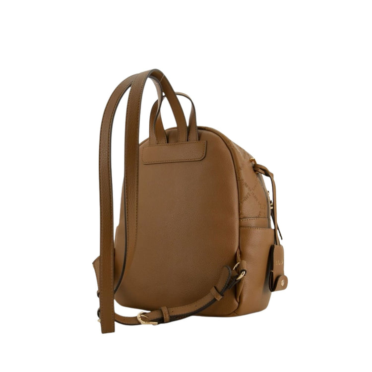 Zaino Donna marrone con logo a rilievo all over retro