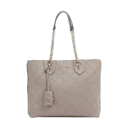 Shopping bag Donna con logo rilievo a rombi Grigio