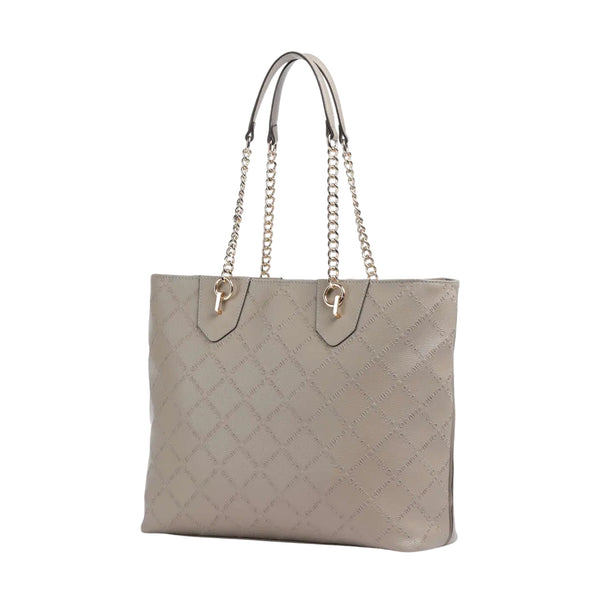 Shopping bag Donna con logo rilievo a rombi Grigio