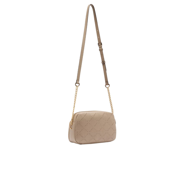 Borsa a tracolla media Donna con motivo rombi Beige retro
