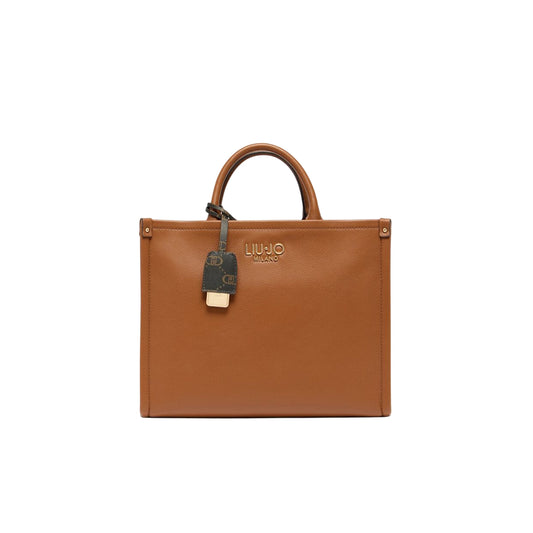 Borsa Donna media a mano con charm Marrone
