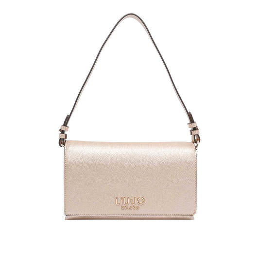 Borsa a spalla con logo Oro