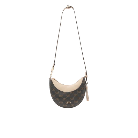 Borsa hobo media da donna con stampa logo
