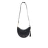 Borsa a spalla media da donna con charm Nero