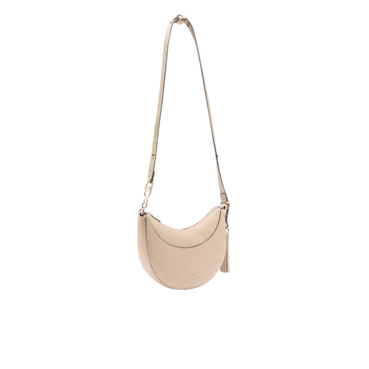 Borsa a spalla media da donna con charm Beige retro