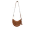 Borsa a spalla media da donna con charm Marrone