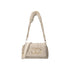 Borsa a spalla in maglia a trecce Beige