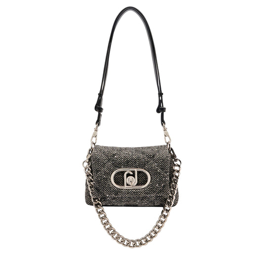 Borsa LaPuffy piccola in tessuto chevron