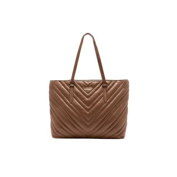 Borsa Donna Shopping grande matelassé marrone