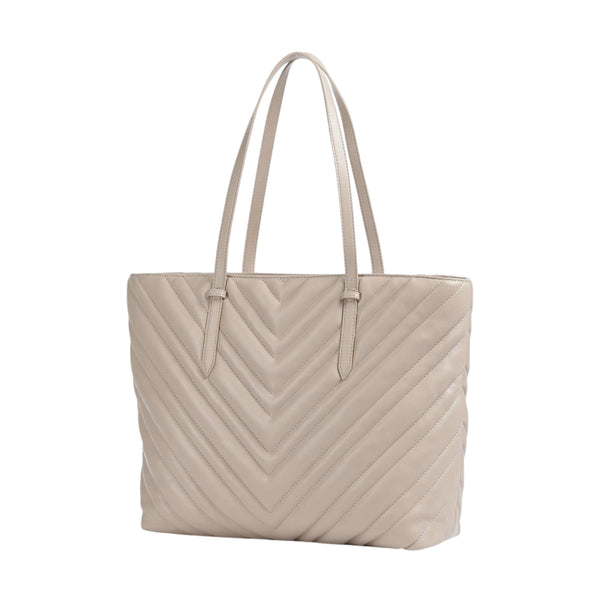 Borsa Donna Shopping grande matelassé beige retro