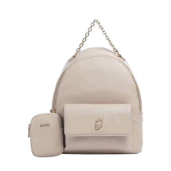 Zaino Donna beige con manico a catena