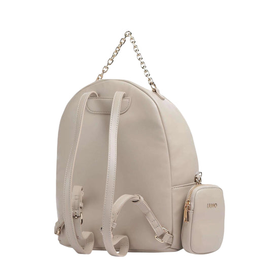 Zaino Donna beige con manico a catena retro