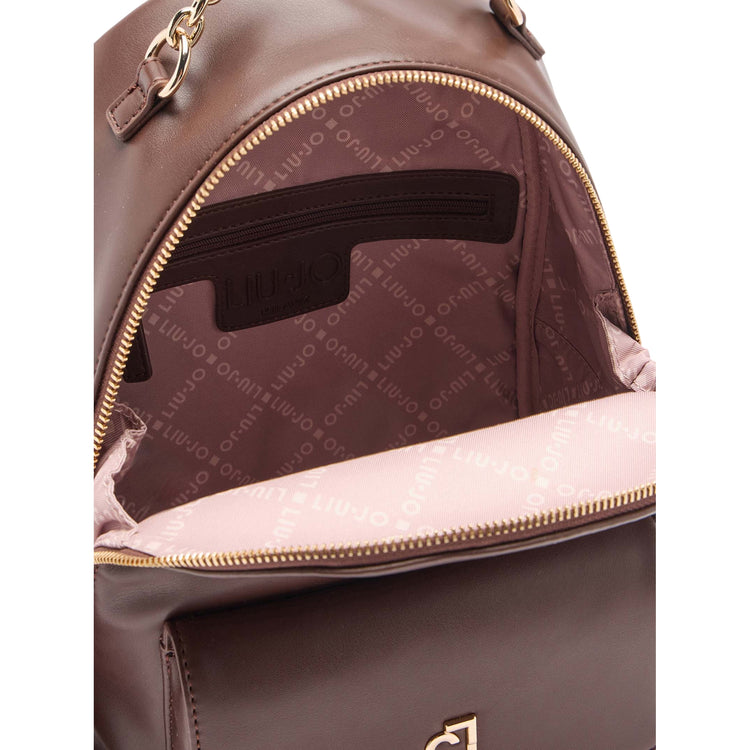 Zaino Donna marrone con manico a catena interno