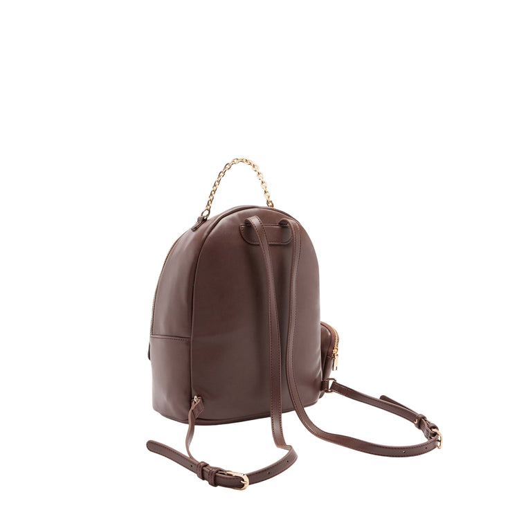 Zaino Donna marrone con manico a catena retro