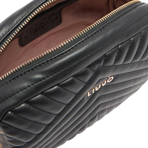 Borsa a tracolla Donna chevron con pochette Nero dettaglio