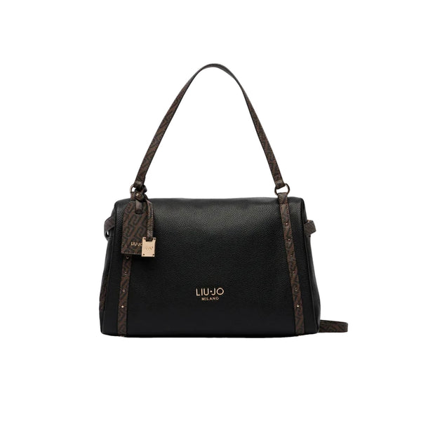 Borsa Donna in nero con dettagli logati