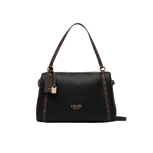 Borsa Donna in nero con dettagli logati