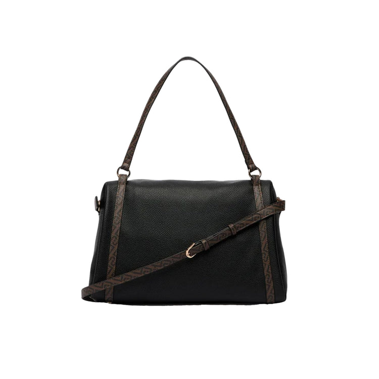 Borsa Donna in nero con dettagli logati retro
