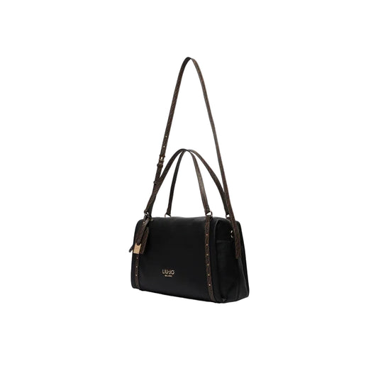 Borsa Donna in nero con dettagli logati