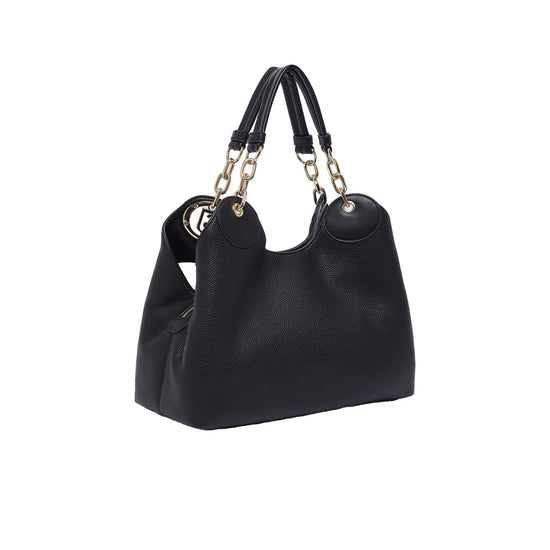 Borsa stachel media Donna in tinta unita nera