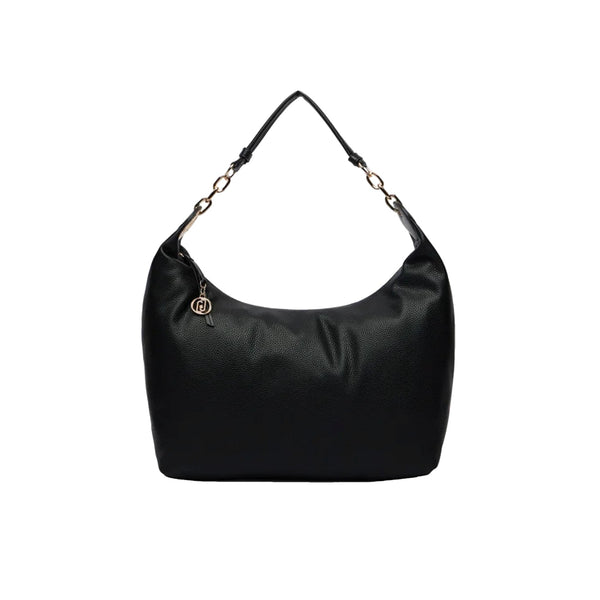 Borsa a spalla Donna Nero con dettagli dorati