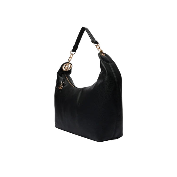 Borsa a spalla Donna Nero con dettagli dorati