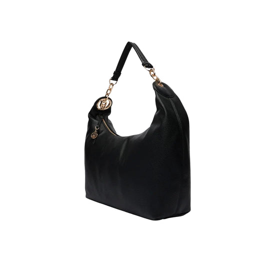 Borsa a spalla Donna Nero con dettagli dorati