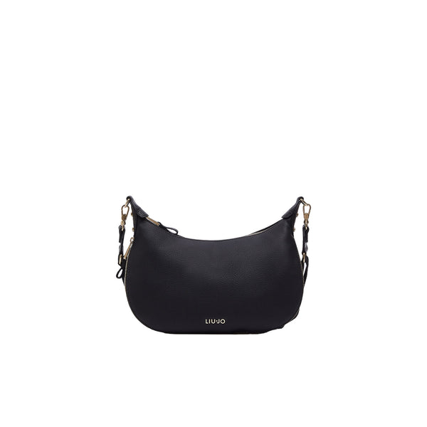 Borsa Hobo piccola Donna effetto nabuk nero