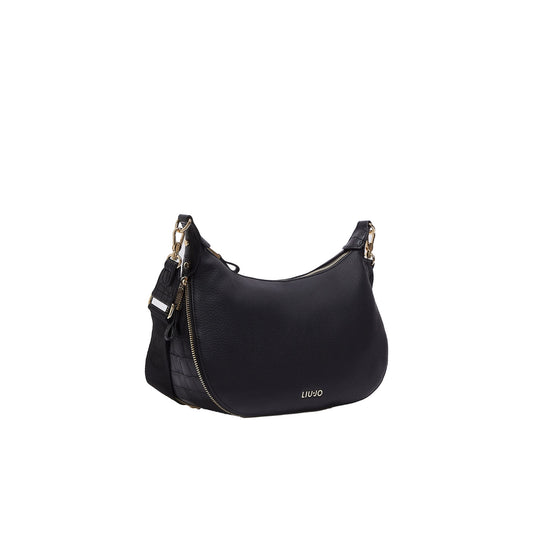 Borsa Hobo piccola Donna effetto nabuk nero