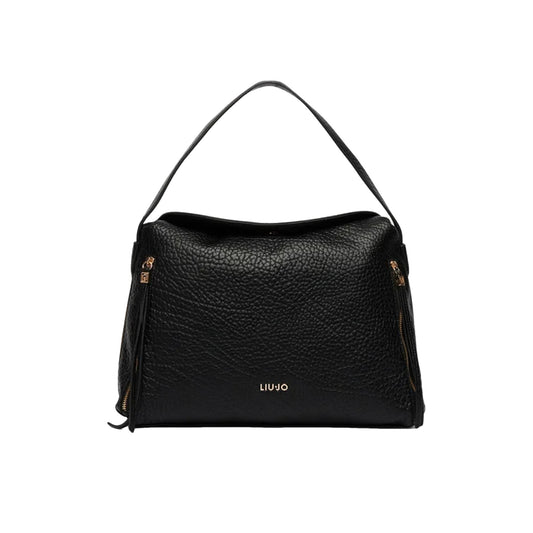 Borsa a spalla Donna con dettagli zip Nero
