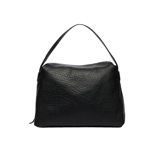Borsa a spalla Donna con dettagli zip Nero retro