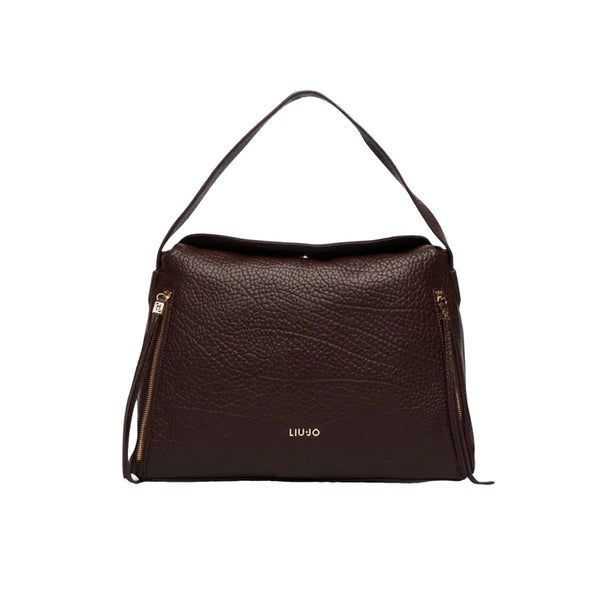 Borsa a spalla Donna con dettagli zip bordeaux