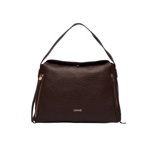 Borsa a spalla Donna con dettagli zip bordeaux