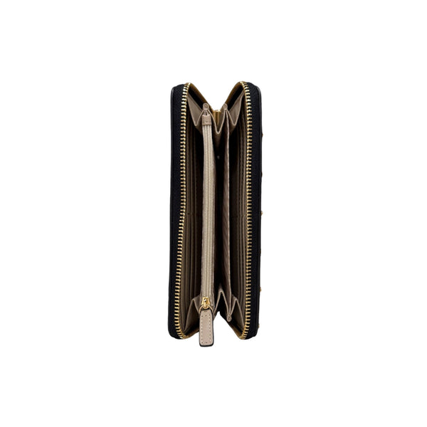 Portafoglio Donna con bordi logati Beige interno