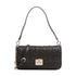 Borsa a spalla Donna con logo a rilievo marrone scuro