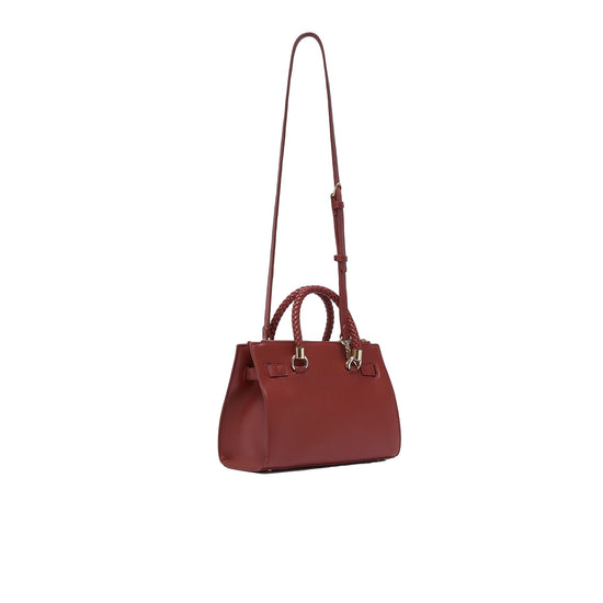Borsa satchel piccola Donna con charms Rosso retro