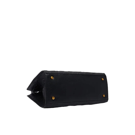 Borsa satchel piccola logata nero