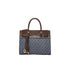 Borsa satchel piccola Donna effetto denim logato