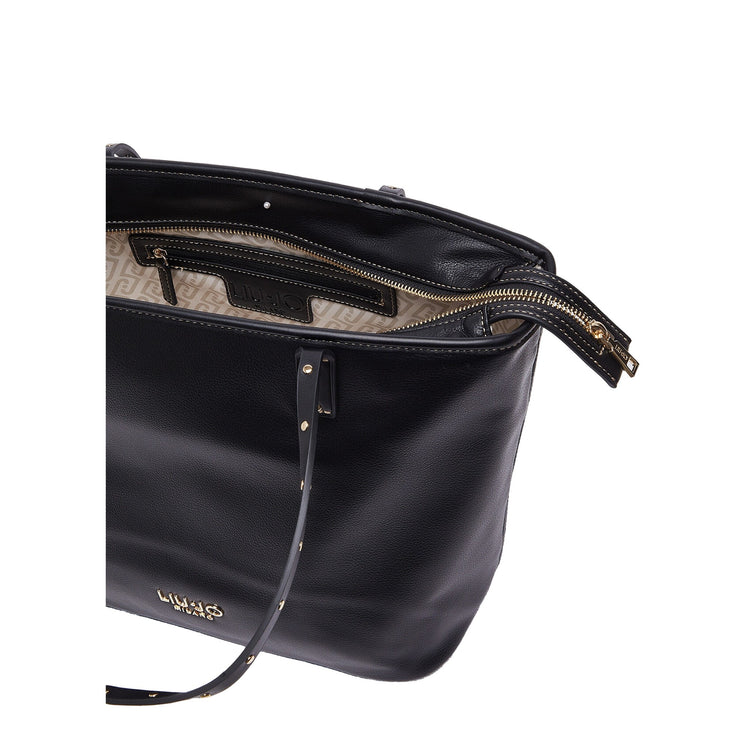 Borsa tote media Donna Nero dettaglio