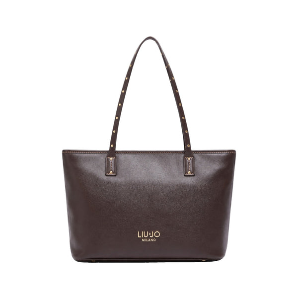 Borsa Donna shopper piccola micro bottalata marrone scuro