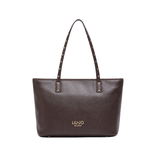 Borsa Donna shopper piccola micro bottalata marrone scuro