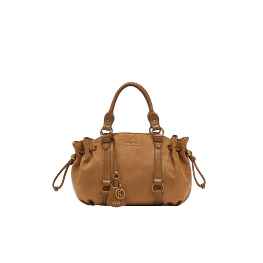 Borsa bauletto Donna in microfibra marrone chiaro